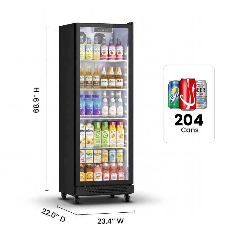 Commercial Upright Beverage Refrigerated Display Cabinet Refrigerator and Freezer Fresh-Keeping Vertical Single Door