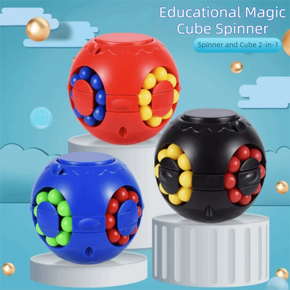 Creative Plastics Magic Bean Cube Spinner Finger Gyro Rotating Ball Finger Spinner Gyro 3D Rotating Ball