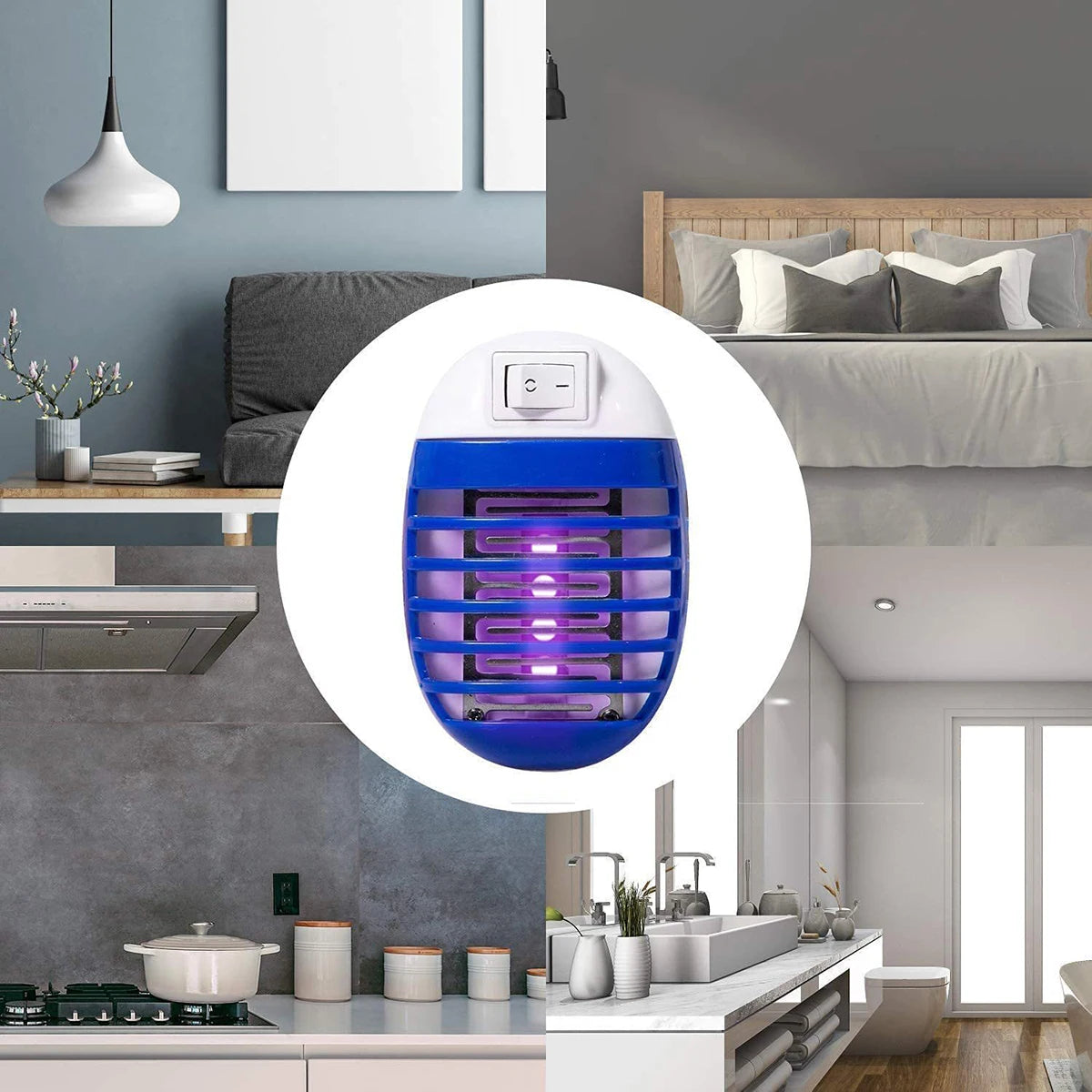 2Pcs LED Socket Mosquito Killer Lamp US/EU Plug Electric Mosquito Fly Bug Insect Trap Killer Night Lamp