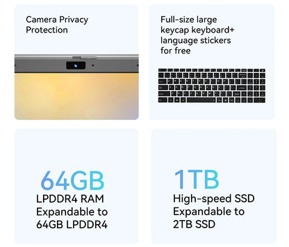 16 Inch Laptop Intel Core I5-1240P CPU 2.5K IPS Display Windows 11 Notebook Portable Business Laptop 16GB RAM 512GB/ 1TB ROM For Student, Business, USA Local Shipping