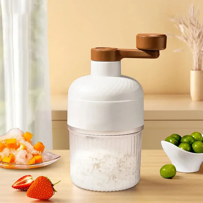 Mini Portable Ice Crusher & Smoothie Maker | Hand Operated Shaved Ice & Milkshake Machine | Household Kitchen Tool for Home & Outdoor