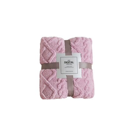 45x65 cm Solid Blanket Fall Winter Coral Velvet Flannel Blanket Soft Thickened Cover Blanket Home Outdoor Travel Blanket