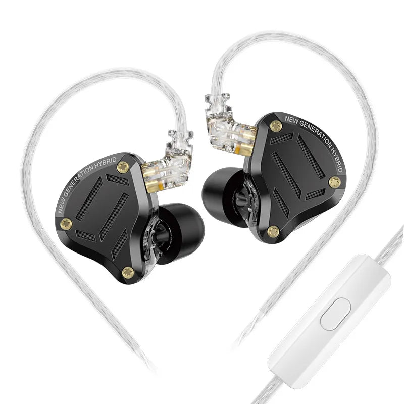 KZ ZS10 Pro 2 metal headset high fidelity in-ear bass earbud 4-level adjustment switch sports monitor headset sound noise reduct