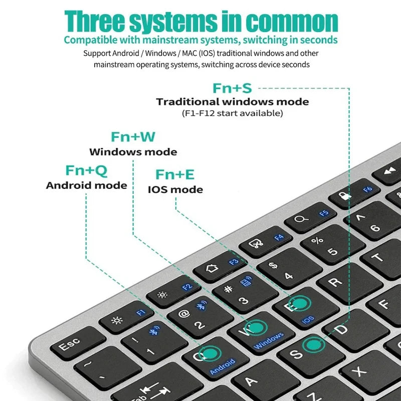 New 2.4G Wireless Rechargeable Silent Wireless Keyboard and Mouse Set, Compact Ergonomic Keyboard Mouse for Office/Home