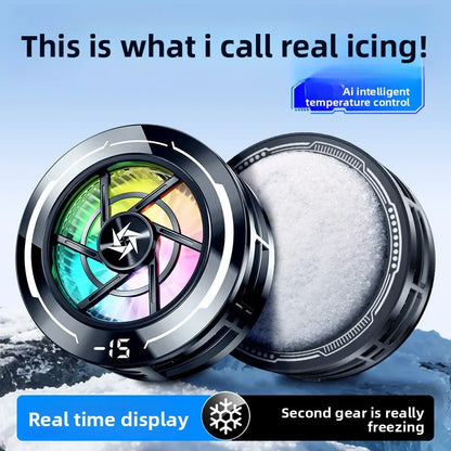 Cooling Phone Fan 15W Cell Phone Cooler Radiator Magnetic Cell Phone Game Cooler for Cell Phone Portable Fan Cooler Phone Fridge