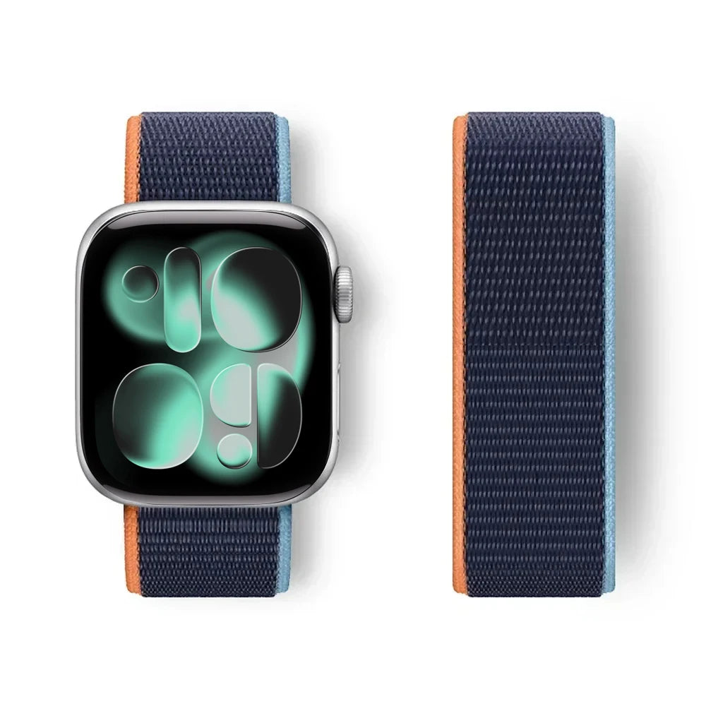 Nylon Loop for Apple Watch Band S11 46mm 40mm 44mm 45mm 42mm 41mm 49mm Smart Belt Bracelet for IWatch 11/10/9/8/7/6/SE/5/4 Strap