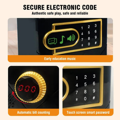 Electronic Touch Screen Piggy Bank Safety Password Mini Intelligent Music Counting Money Coin Bank ATM Banks Toys For Kids Gift
