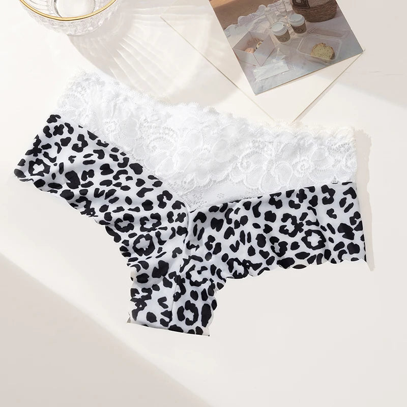BZEL 5PCS/Set Women's Panties Sexy Lace Underwear Fashion Printing Woman Boxers Comfortable Lingerie Breathable Female Boyshorts