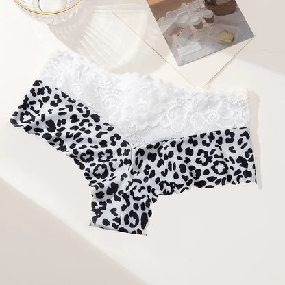 BZEL 5PCS/Set Women's Panties Sexy Lace Underwear Fashion Printing Woman Boxers Comfortable Lingerie Breathable Female Boyshorts