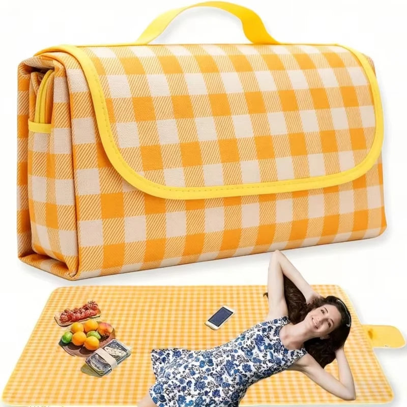 Waterproof Non-woven Fabric Picnic Mat, Portable Moisture Resistant Beach Mat for Outdoor Camping Travel