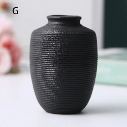 Small ceramic vases, simple home decor, living room decoration, dry flower planters, handicrafts, hydroponic vases