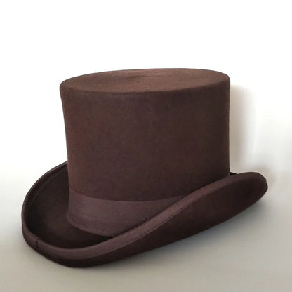 100% Wool Magic Top Hat & President Derby, Felt Jazz Cap & Equestrian Style, Gentleman Formal Hat Collection