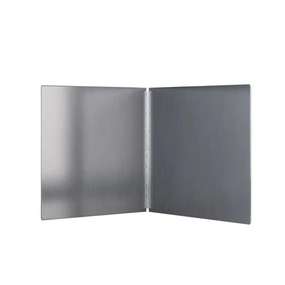 Stainless Steel Oil Splatter Guard Windproof Foldable Anti Splatter Shield 2 Sheet Silver Splash Proof Baffle Outdoor