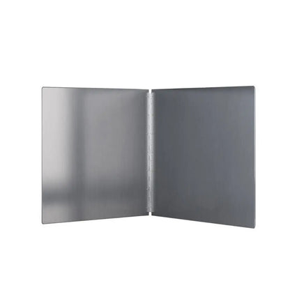 Stainless Steel Oil Splatter Guard Windproof Foldable Anti Splatter Shield 2 Sheet Silver Splash Proof Baffle Outdoor