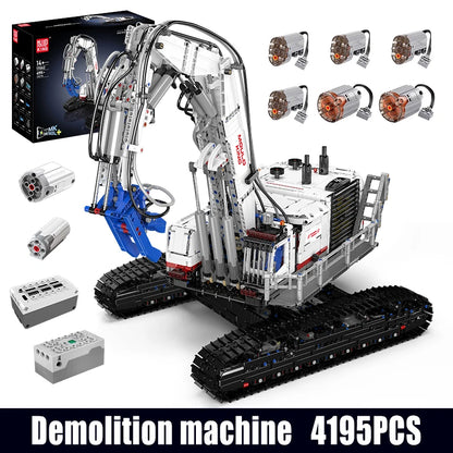 4195Pcs Technology Remote Controlled Demolition Machine Building Blocks High-Tech Hydraulic Excavator Bricks Toy Kids Gifts