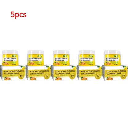 Turmeric Kojic Acid Cleansing Pads Exfoliating Pads Facial Sponges For Cleansing Exfoliating Daily Cleansing Skin Care Tools