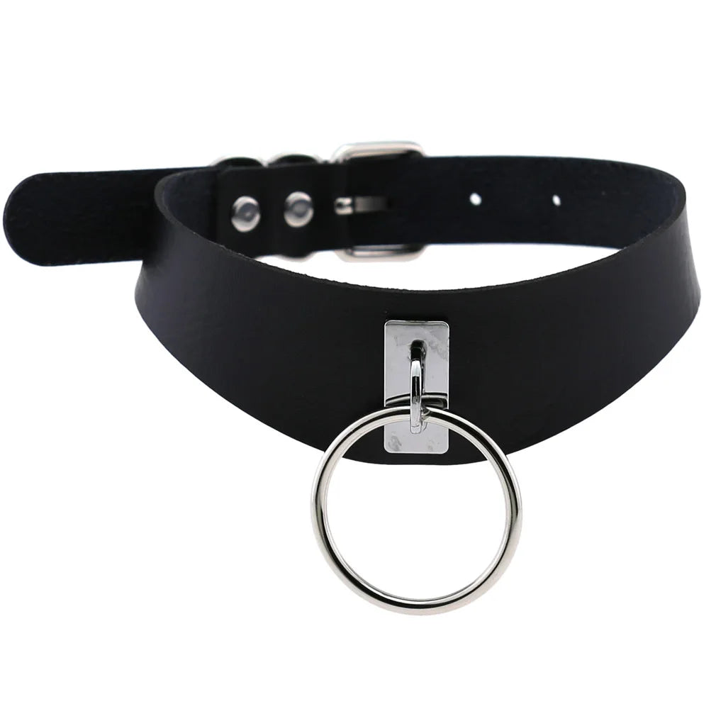 DIEZI Vintage Sweet Cool Hip Hop Rivet Choker Necklace Harajuku Gothic Club Black PU Leather Collar Torques Necklace Jewelry
