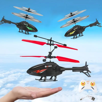 Induction Helicopter Toy Room Charged Remote Control Small Aircraft Training Coordination Gifts for Boys and Girls