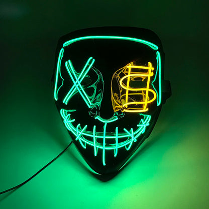 1 pcs Attractive Neon EL Wire Mask  More Colors For Choice Luminous LED Purge Mask Adult Cosplay Prop For Night Glow In The Dark