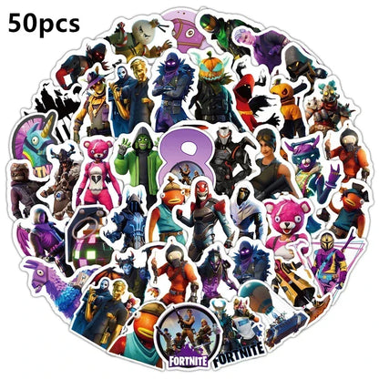 Fortnite Balloons Happy Birthday Banner Shooting Game Party Decoration Alpaca Llama Disposable Tableware Background Cake Topper