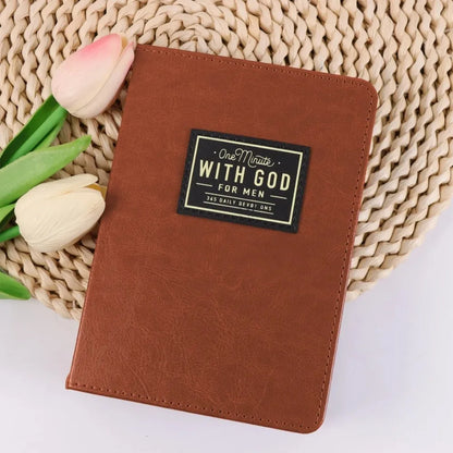 Vintage Brown Journal Notebook, Faux Leather Hardcover Daily Diary for Men & Women, 365 Days Personal Planner for Writing