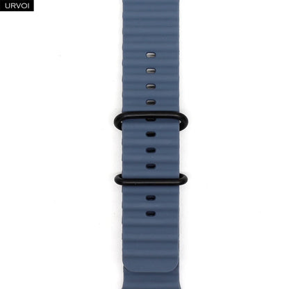 URVOI Ocean Band for Apple Watch Ultra 4 3 2 Strap Series 12 11 10 SE Sport Band for iWatch Silicone Wristband Black Buckle 49mm