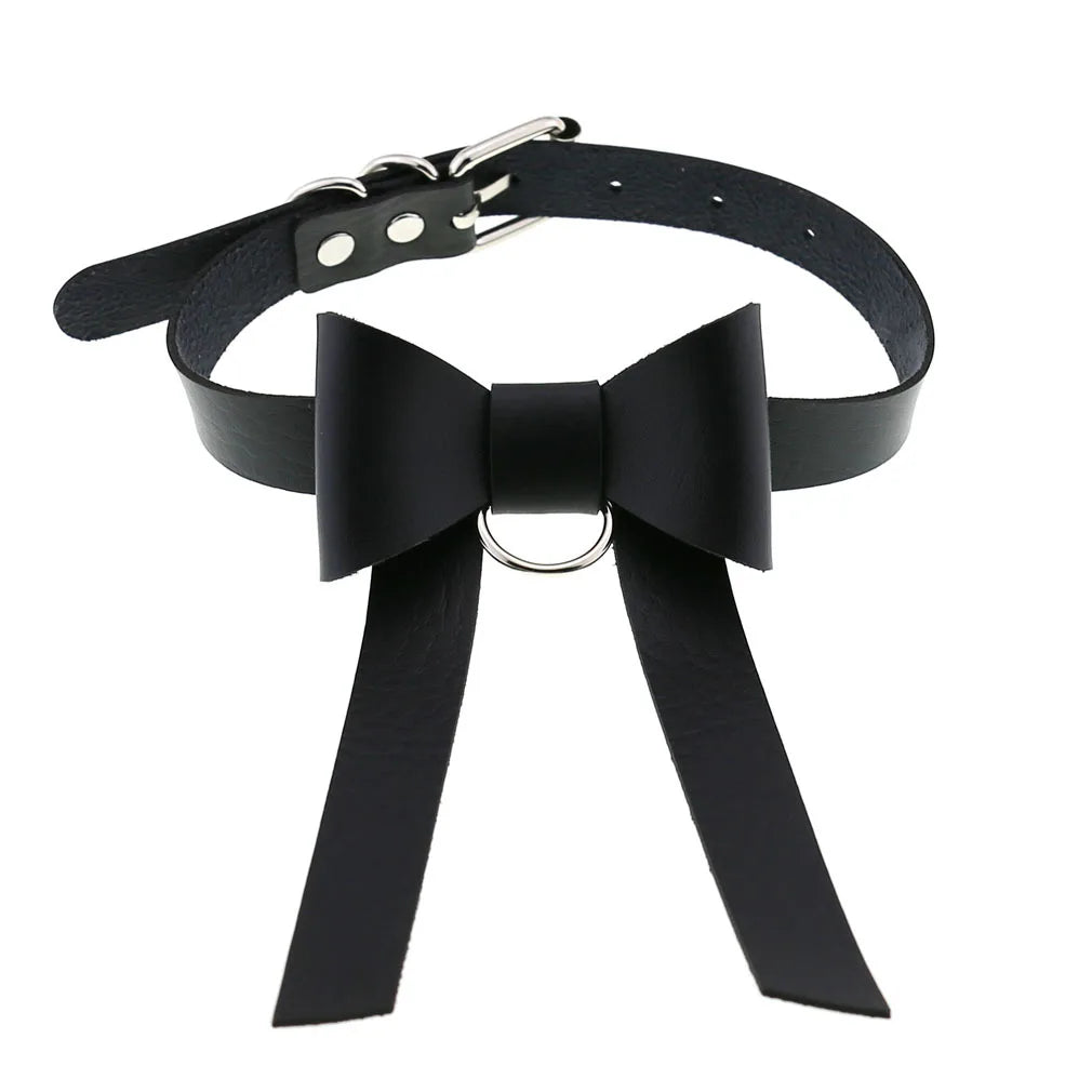 DIEZI Vintage Sweet Cool Hip Hop Rivet Choker Necklace Harajuku Gothic Club Black PU Leather Collar Torques Necklace Jewelry