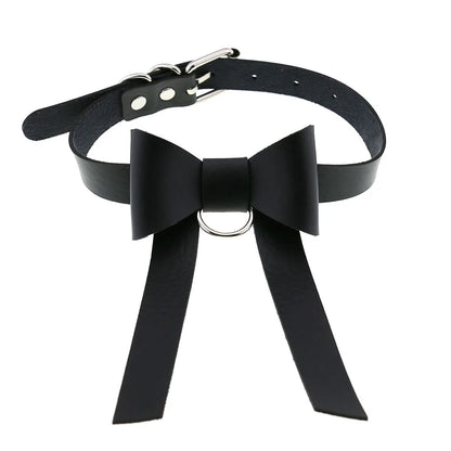 DIEZI Vintage Sweet Cool Hip Hop Rivet Choker Necklace Harajuku Gothic Club Black PU Leather Collar Torques Necklace Jewelry