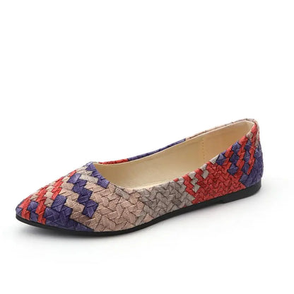 Shoes for Woman 2025 Blue Pointed Toe Women's Summer Footwear Flats Office Moccasins Flat Spring Slip on Sale Y2k Casual 39 E A