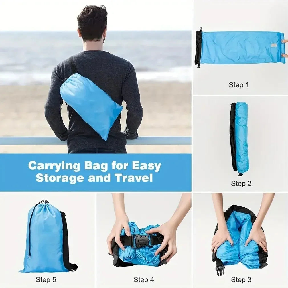 Lazy Foldable Portable Inflatable Lounger Comfort Camping Inflatable Sofa Outdoor Waterproof Air Mattress Beach LeisureFurniture