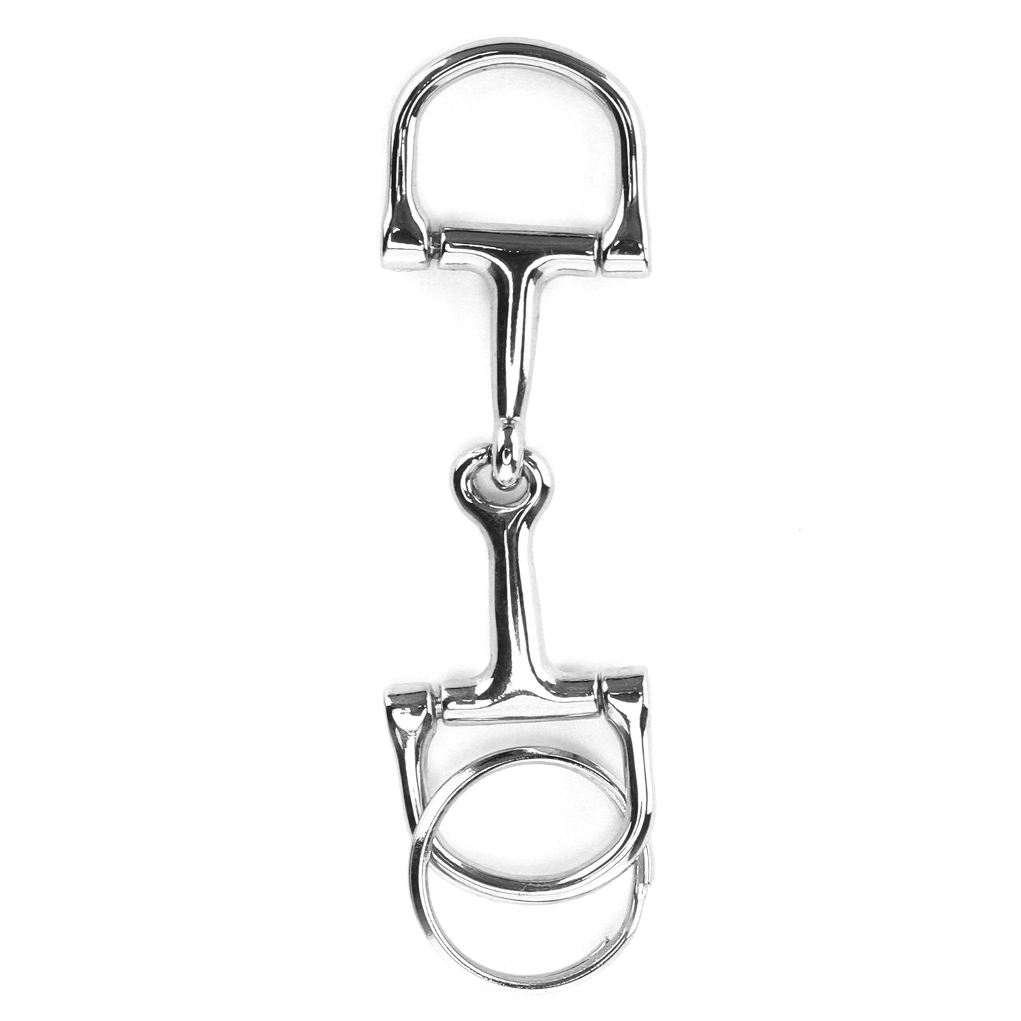D‑ Snaffle Keychain D‑Shaped Snaffle Keychain  Silver D‑ Zine‑Alloy Horse Snaffle Bits Key