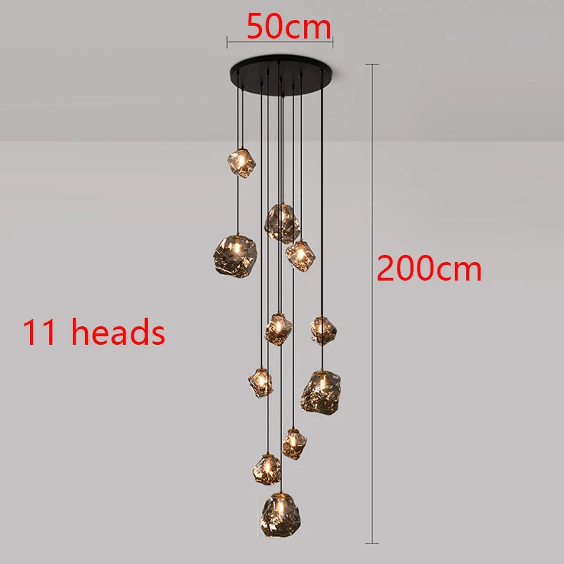 Modern home decor led lights pendant light lamps forstaircase Chandeliers for living room hanging light indoor lighting