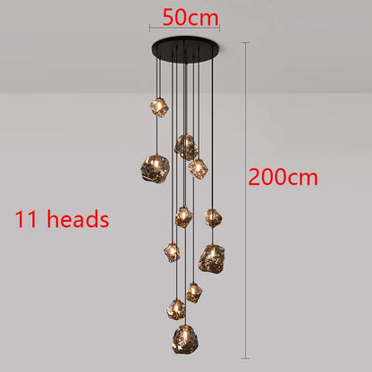 Modern home decor led lights pendant light lamps forstaircase Chandeliers for living room hanging light indoor lighting