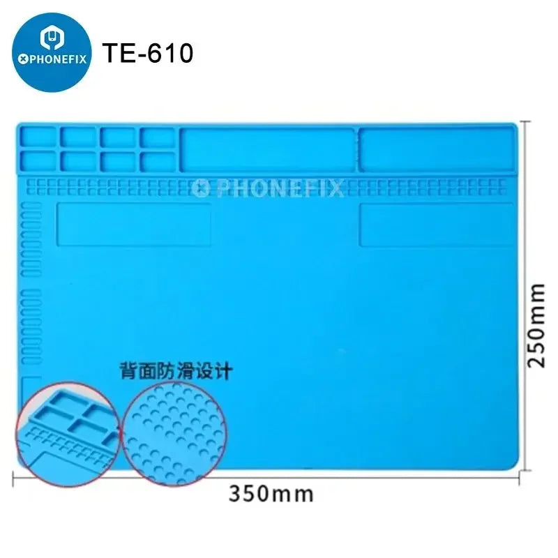 Antistatic ESD Soldering Silicone Mat Heat Resistant Insulation Work Mat Soldering Station Kit Repair Pad Maintenance Platform