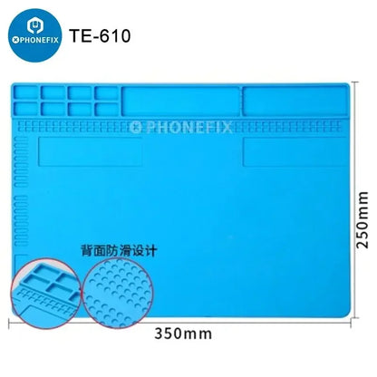 Antistatic ESD Soldering Silicone Mat Heat Resistant Insulation Work Mat Soldering Station Kit Repair Pad Maintenance Platform