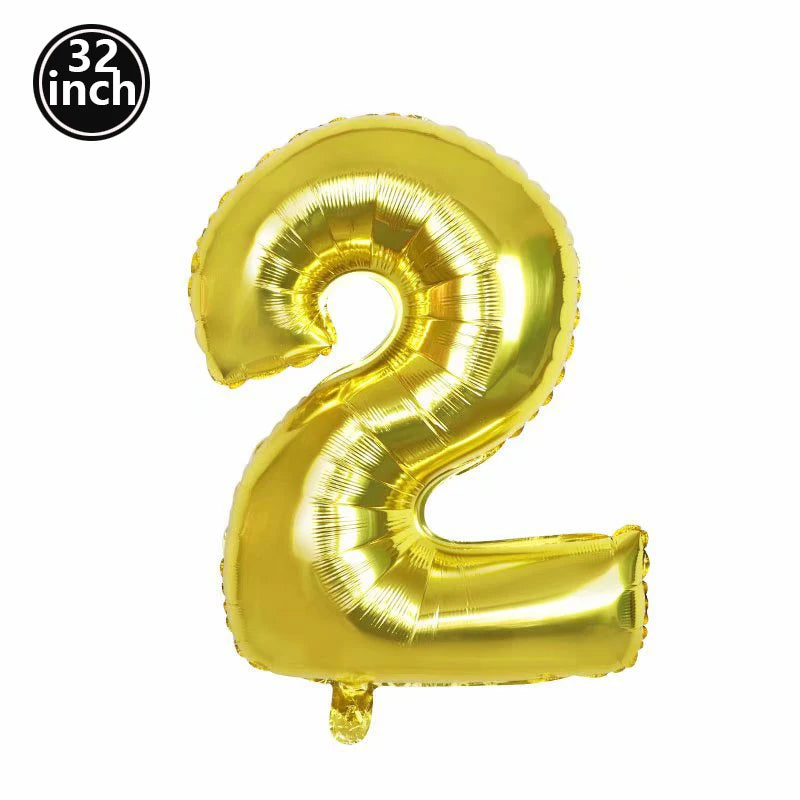 Multi Color Large Numbers 3 Balloon 32Inch 1 2 3 4 5 6 7 8 9 Birthday Ball Red Digit Bachelorette Balloons Figure Golob Balloons
