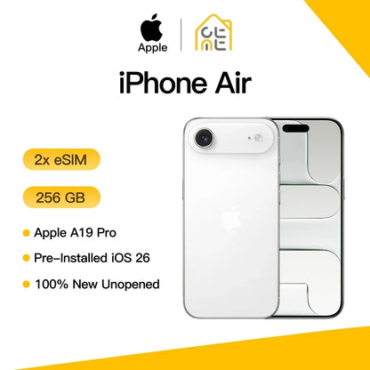 Apple iPhone Air Original Unlocked A19 Pro Chip 6.5" Super Retina XDR OLED 48MP Dual Camera 5G Global Version IP68 iOS 2*eSIM