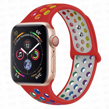 Silicone Sport Straps For Apple Watch 10 Band 45mm 44mm Ultra2 49mm 38/40mm 41mm 42 46mm Bracelet iWatch Series 8 7 6 4 5 3 9 SE