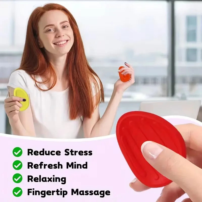 6 colorful tactile stones with soft and elastic textured pressure massage handballs