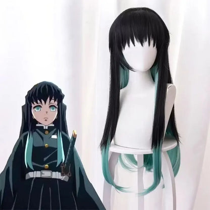 2026 Anime Character Tokito Muichiro Cosplay Costume Uniform Wig Adult  Halloween Outfit