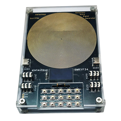 4CH Schumann Wave Signal Generator 0.01Hz-500KHz 7.83Hz Ultra Low Frequency Resonance Module OLED Display for Sleep Meditation