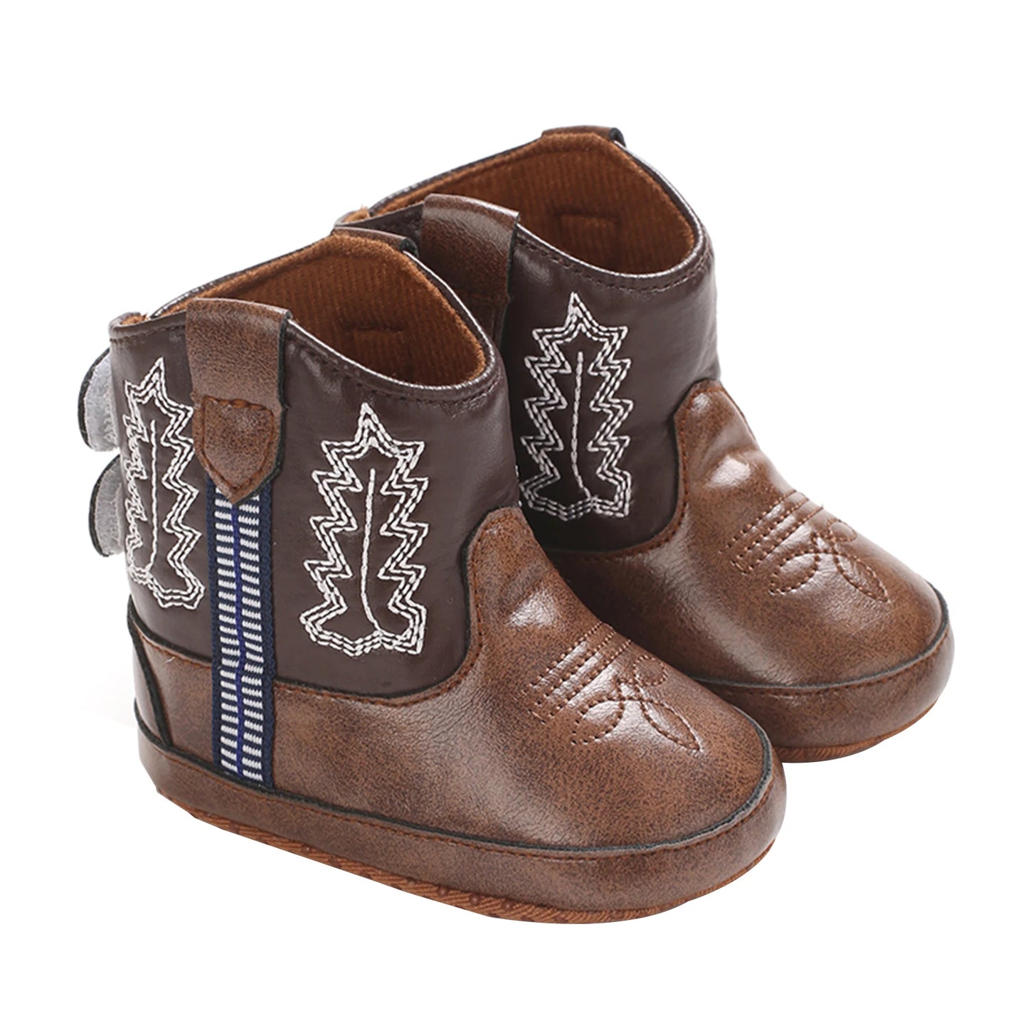 0-18M Retro Baby Boots Fashion PU Winter Boys Girls Shoes Non-Slip Soft Sole First Walker Winter Warm Snow Boots Crib Shoes