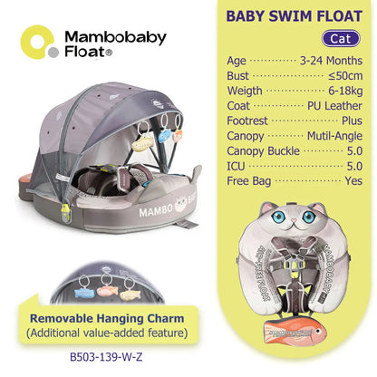 Mambobaby Baby Pool Float Vip 5 Dropshipping Blackproof Pool Mat For Infant Non-Inflatable Natation Buoy With Parasol Beach Toys