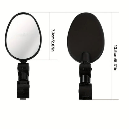 1/2PC Bike Mirror 360 Degree Adjustable Rotatable Handlebar Mirror Wide Bycicle Accessories Cycling Rear View Mirror Accesorios