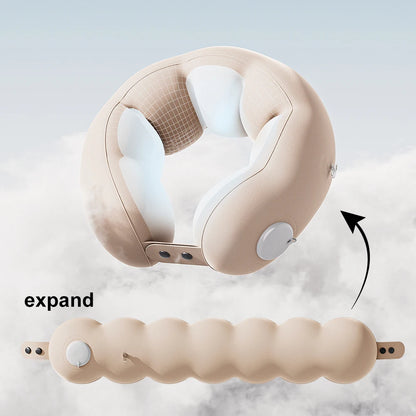 1 pc of compression inflatable neck pillow, portable adjustable U-shaped support pillow, office travel neck pillow