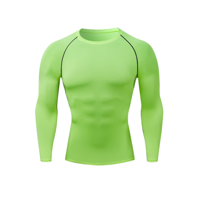 Compression Shirts Men's Rashguard Quick Dry Gym Fitness Shirts Spring Beach Surfing Athletic Sport Running Workout Tops Tees