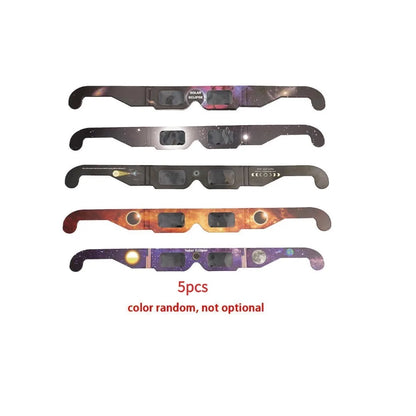1-100pcs Paper Solar Eclipse Glasses Anti-uv Viewing Glasses Safe Shades Observation Solar Glasses Protect Eyes Random Color