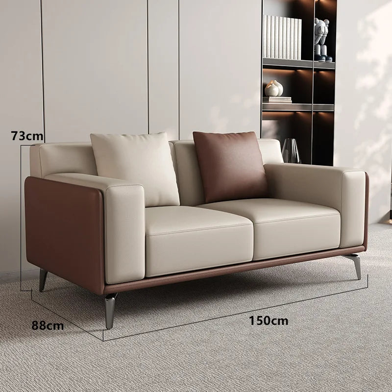 Office Sofa Simple Modern Business Leisure Reception Room Meeting Area Three-person Office Sofa Coffee Table Combination