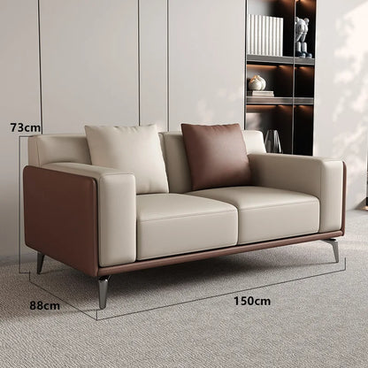 Office Sofa Simple Modern Business Leisure Reception Room Meeting Area Three-person Office Sofa Coffee Table Combination