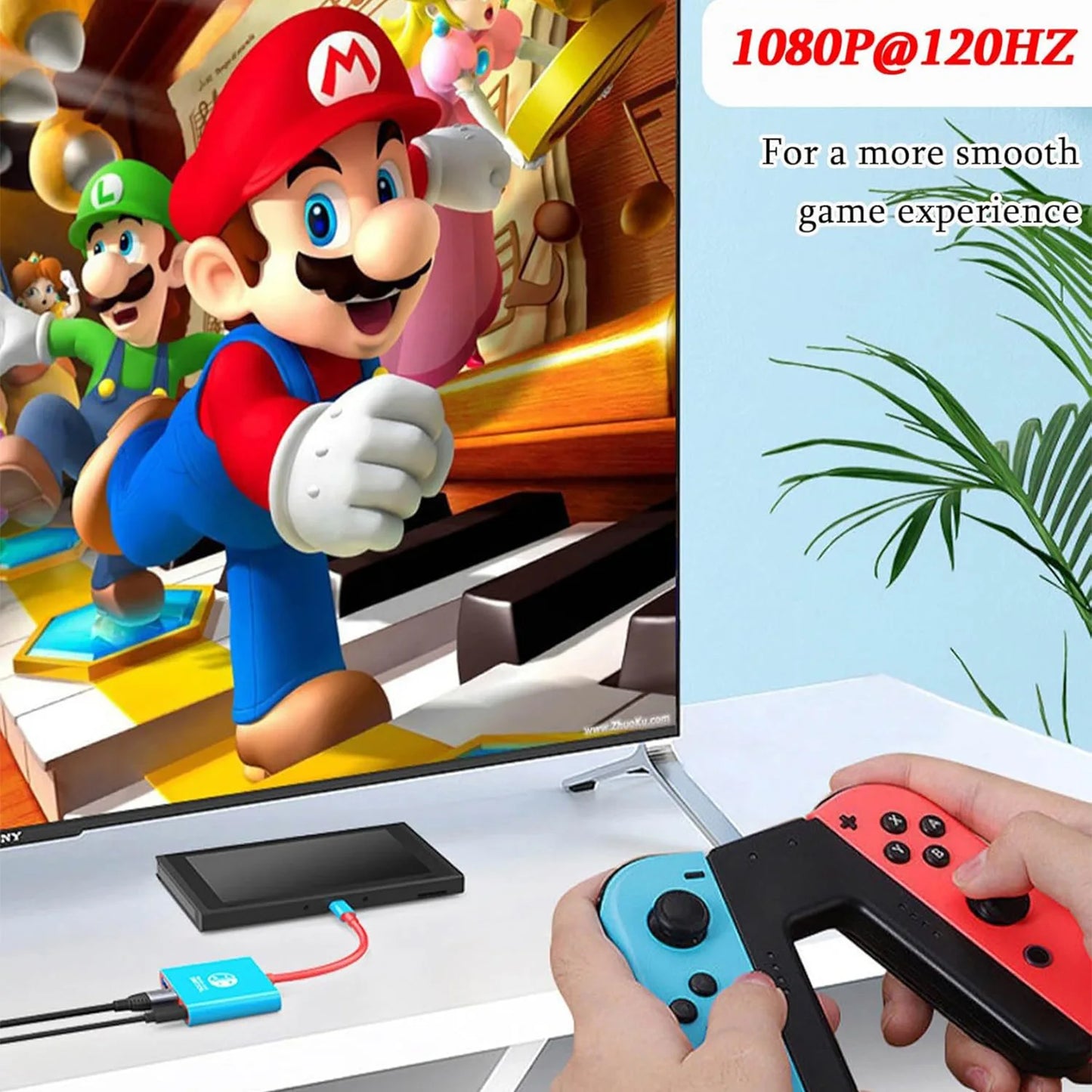 3 in 1 Switch Docking Station Portable TV Adapter 4K/60HZ Support for Nintendo Switch Portable Console TV Dock
